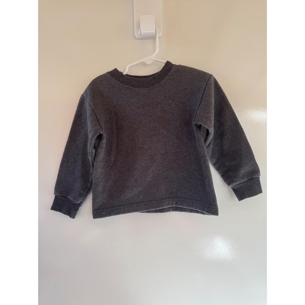 Vintage Garanimals Gray Sweatshirt Kids 3T Charcoal Crewneck Fleece Made in USA